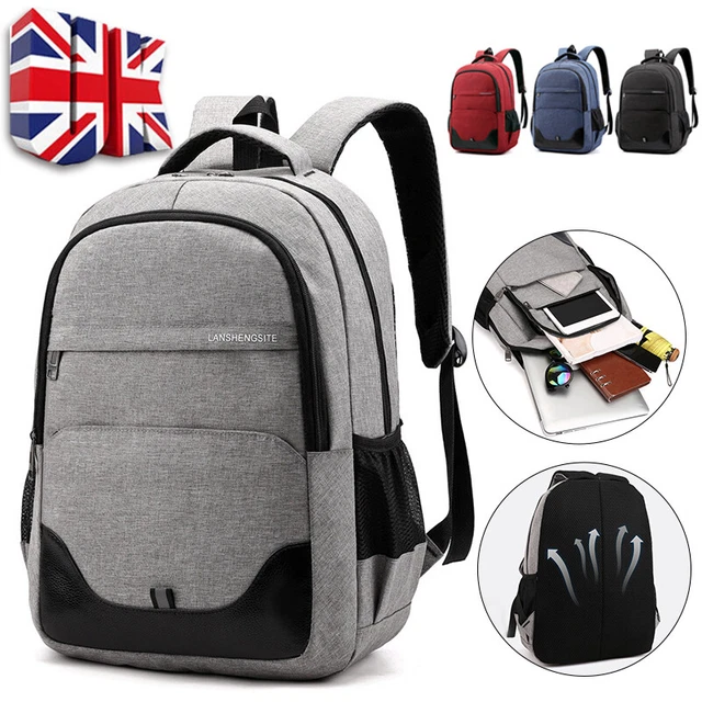 Mens Womens Laptop Backpack Large Rucksack Shoulder Waterproof Travel School Bag