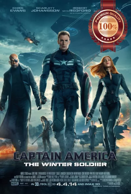 Captain America Winter Soldier Movie Original Cinema Print Premium Poster