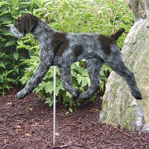 German Wirehaired Pointer DIG Garden Stake