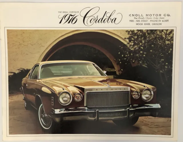 Vintage 1976 Chrysler Cordoba Dealer Advertising Brochure - Hood River Oregon