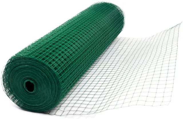 Green PVC Coated Chicken Rabbit Wire Welded Mesh Fence For Garden Fencing Guard