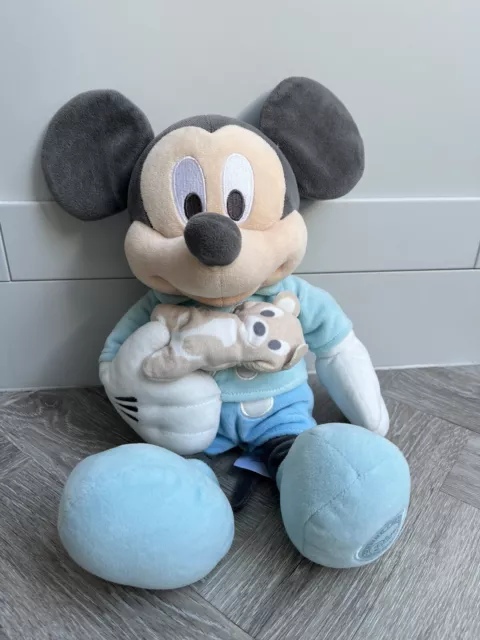 Disney Baby Disney Store Mickey Mouse Soft Plush Soft Toy Pastel Blue