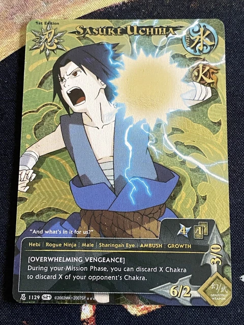 Sasuke Uchiha SSR - Naruto Trading Card Game TCG CCG - Mint SSR #57