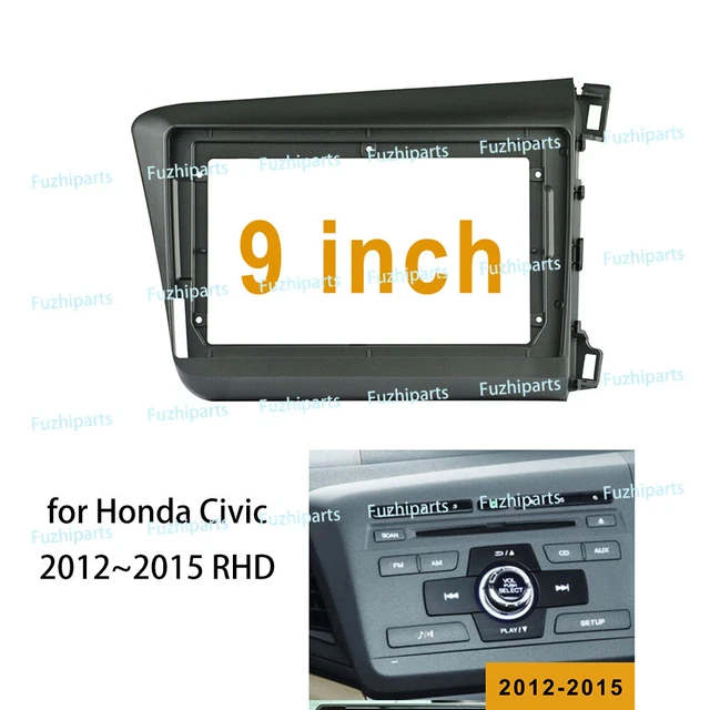 9'' Car Radio Stereo Frame Fascia Panel DashTrim for Honda Civic 2012~15 RHD