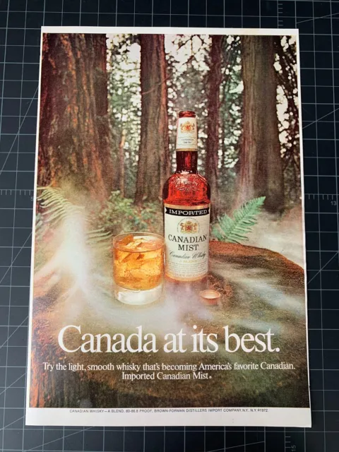 Vintage 1973 Canadian Mist Whiskey Print Ad
