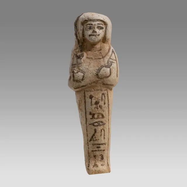 Ancient Egyptian White Faience Ushabti 18th Dynasty - Third Intermediate Period,