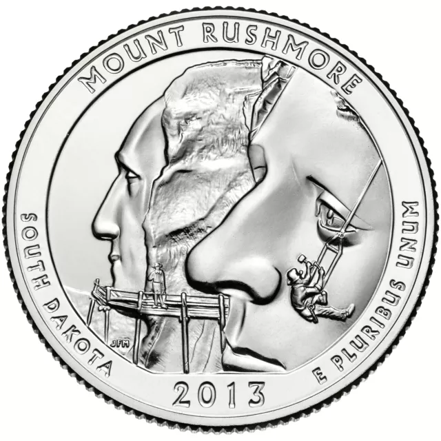 2013 S Mount Rushmore Park Quarter. ATB Series Uncirculated From US Mint roll.