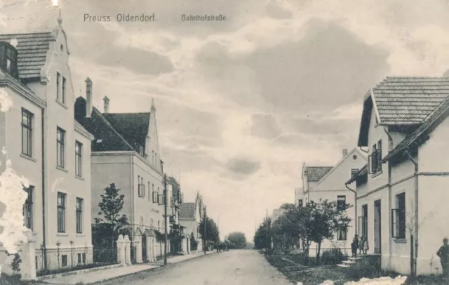 AK / Preussisch Oldendorf, ...Bahnhofstrasse   ...gel. 1911