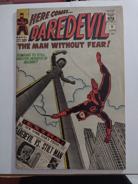 DAREDEVIL #8 (Marvel, 1965)  1ST APP & ORIGIN OF STILT-MAN See pics