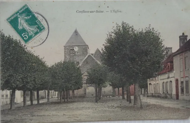Conflans On Seine 51 CPA Church Good Condition 1910