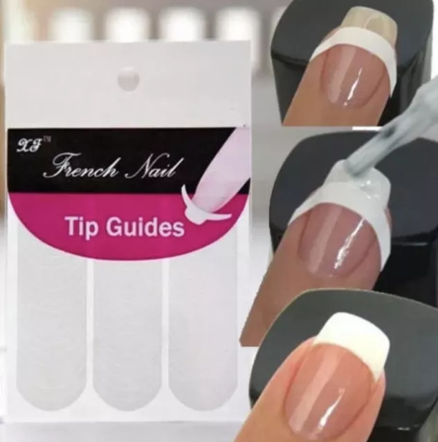 White French Manicure DIY Nail Art Tips Guide Stickers Stencil Styling Tool  NH20
