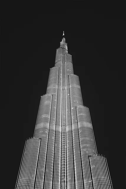Dubai Tourist Attraction Building by Night Art Wall Decor - POSTER 20x30