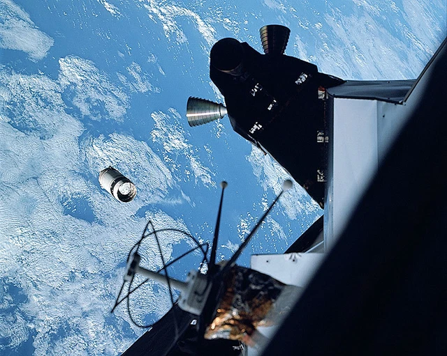 Command Module Docking APOLLO 9 LUNAR MODULE DOCKS COMMAND module 11x14 SILVER HALIDE PHOTO ...