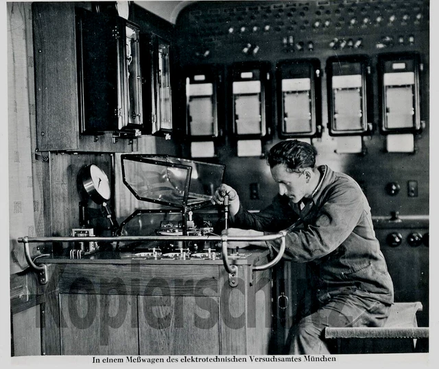 Original Eisenbahn Foto - Meßwagen elektronisches Versuchsamt München, ca. 1932
