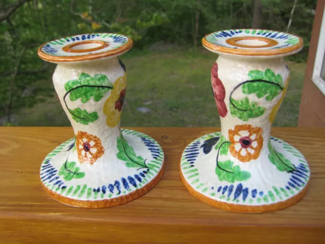 VINTAGE ART DECO CANDLESTICK HOLDERS c 1935 BAKER & CO. PRINTEMPS STAFFORDSHIRE 3