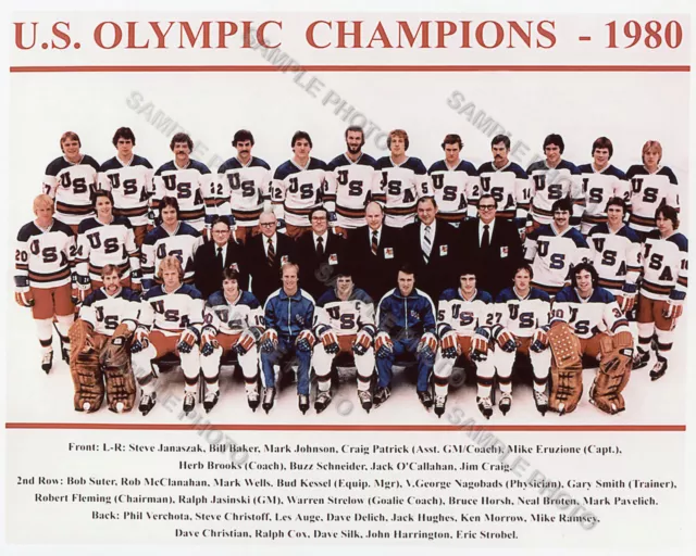 1980 USA OLYMPIC Gold Medal Hockey Team Miracle On Ice 8X10 Photo 5.25