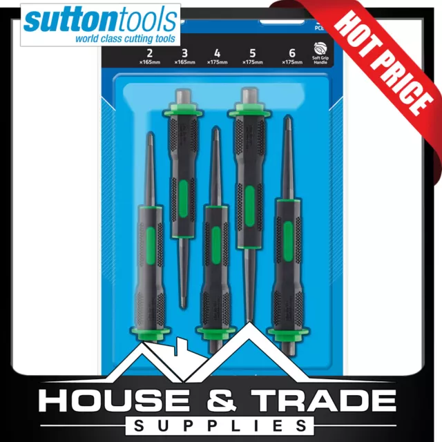 Sutton Tools Centre Punch Set 5 Piece Chrome Vanadium M7070005
