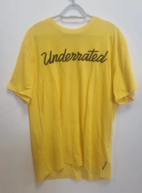 Under Armour 'Underrated' Mens Yellow T-Shirt - Size XL