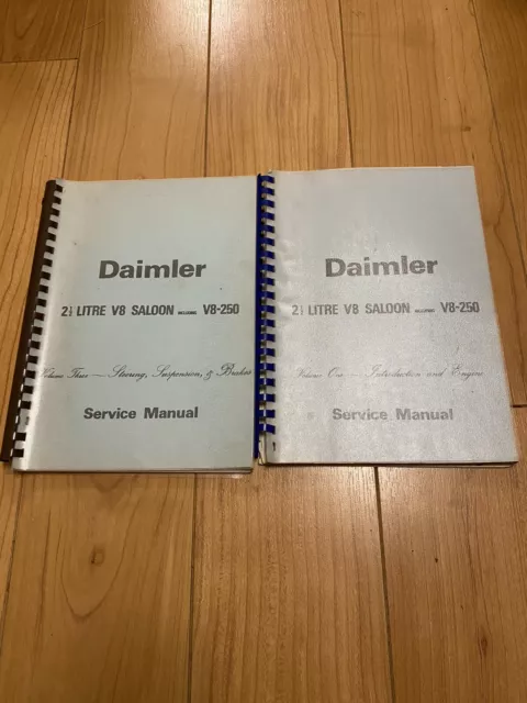 Daimler 2 1/2 LITRE V8 Saloon Service Manual in binder Volume 1 And 3