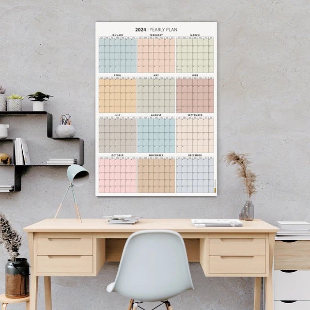 2025 WALL CALENDAR, MONDAY Start, 2025 Wall Planner, 2025 Year Planner