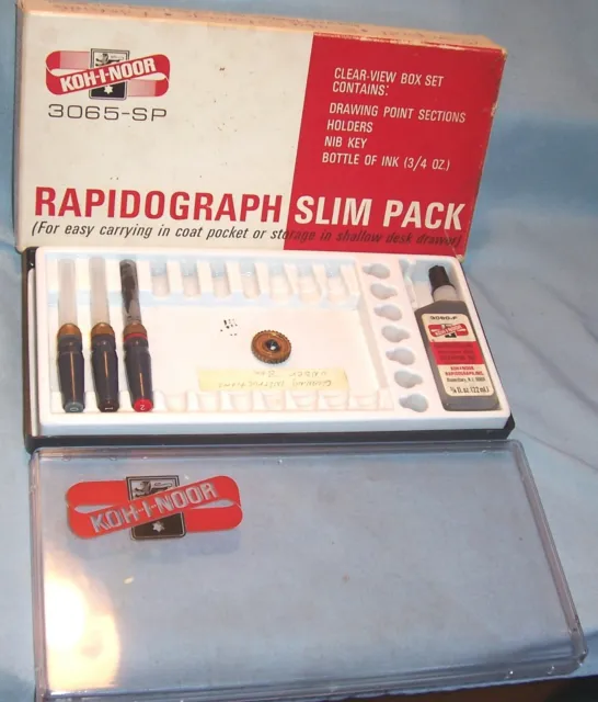 KOH-I-NOOR RAPIDOGRAPH 3065-SP4 Technical Drawing Pen Set Drafting Engineers Art