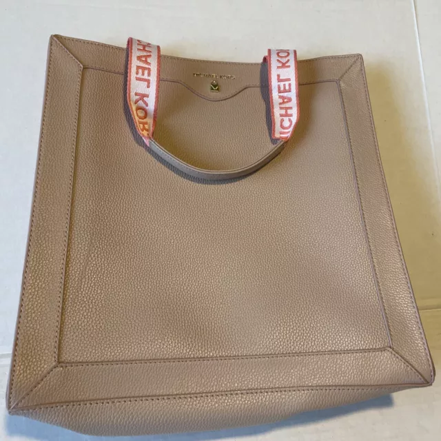 Michael Kors Rose Gold Tote Bag NWOT Pink White Handle