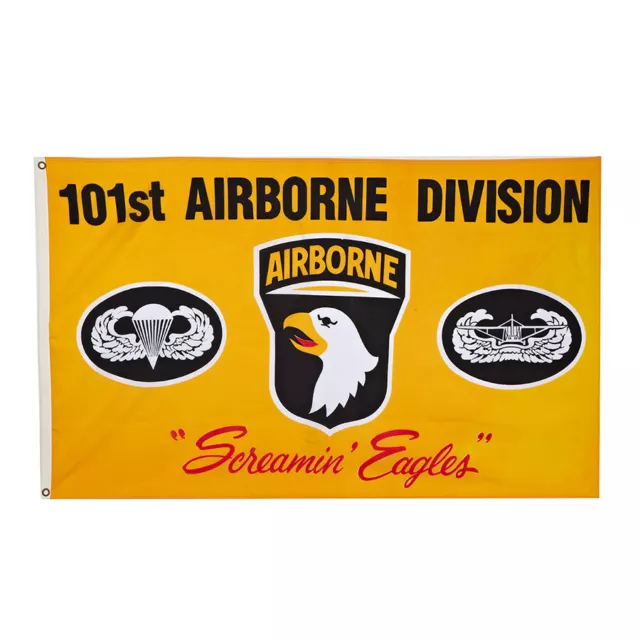 US Army Flagge 101st 82nd Airborne Paratrooper Wings Screaming Eagle D-Day Flag