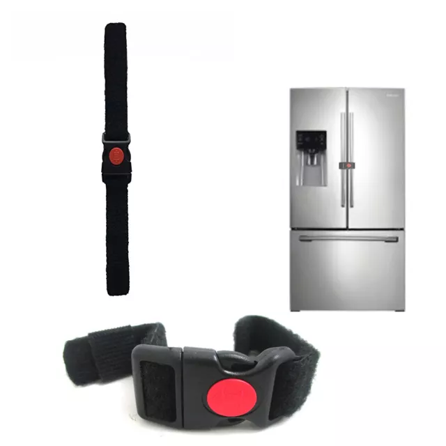 1 Safety Locking Strap Latch Appliance Refrigerator Cabinet Child Baby Proofing