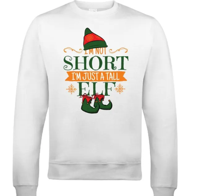Felpa natalizia divertente da uomo I'm Not Short Elf brutto maglione segreto Natale 2