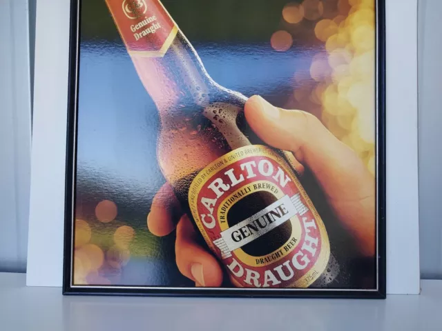 Carlton Draught Beer Framed Poster Sign 3