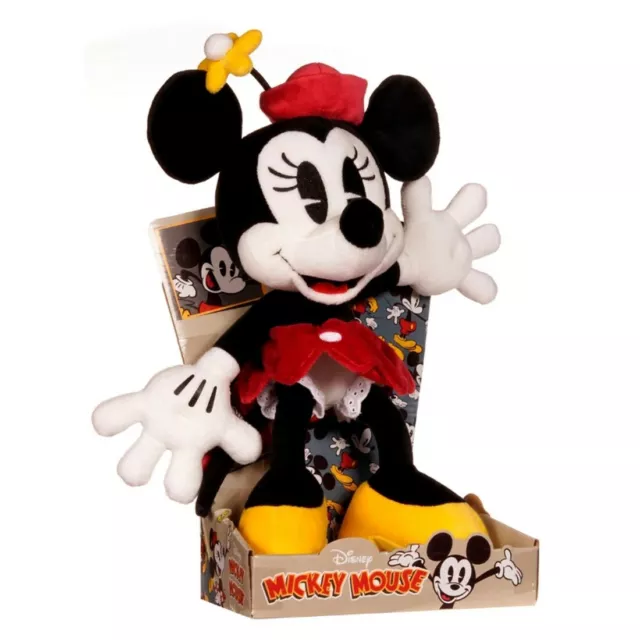 Disney Minnie Mouse 90 th Anniversary Edition Soft Plush Embroidered Toy