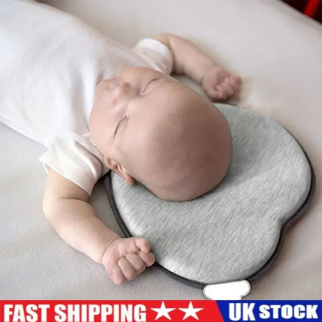 Baby Infant Memory Foam Pillow Newborn Heart Shape Prevent Flat Head Support AS
