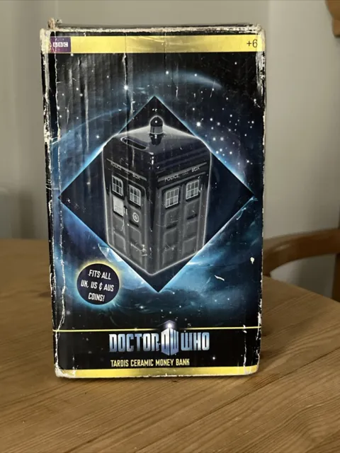Dr Who - Ceramic TARDIS money box - ZEON - 16cm Tall -  Boxed