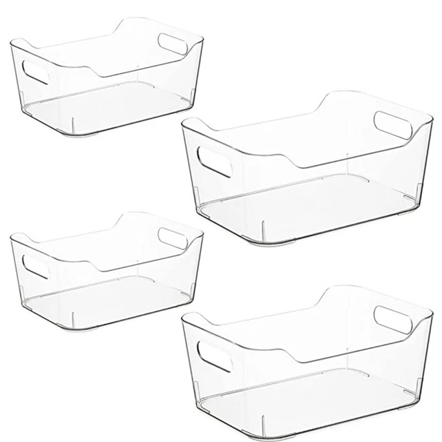 Set Organizzatori Frigoriferi - 4 Contenitori Cassetti Organizer Trasparenti6339