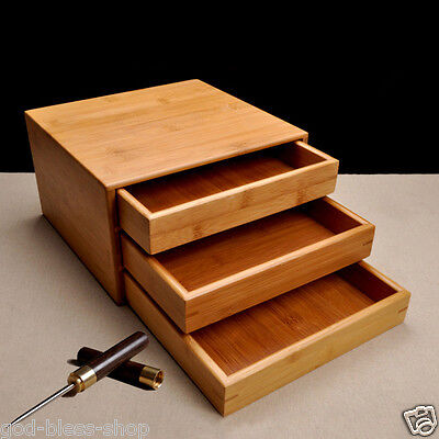 Bamboo box for Pu'er tea storage box for Pu'er tea cake tea drawer one/two layer