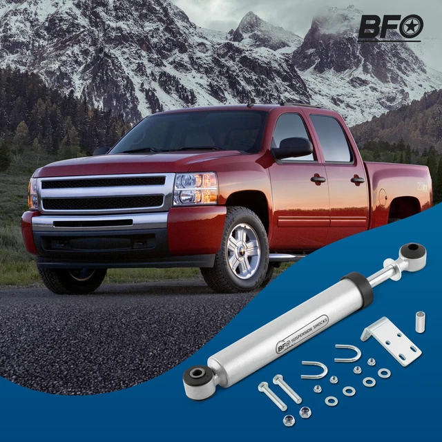 Front Steering Stabilizer For Chevy Silverado GMC Sierra 1500 4WD 1999-2006