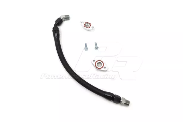 PHR Turbo Oil Drain Kit 10AN Black Ends Black Line Supra TT MKIV 2JZ-GTE