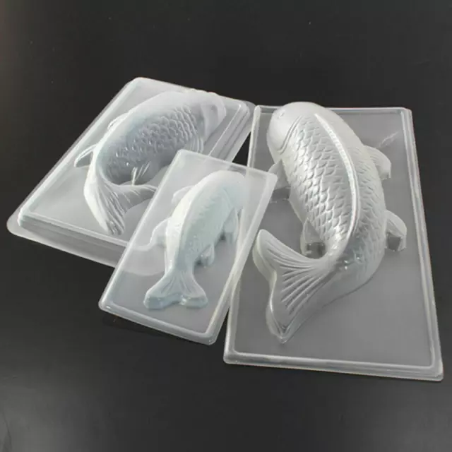 Heißer Verkauf DIY 3D Koi Fisch Kunststoff Kuchenform Handgemachte Form