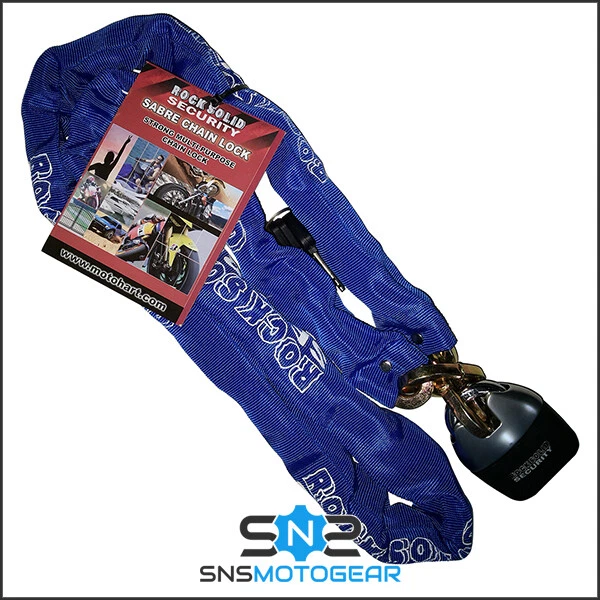 Blocco catena di sicurezza moto Rocksolid Sabre moto - 1,2 m