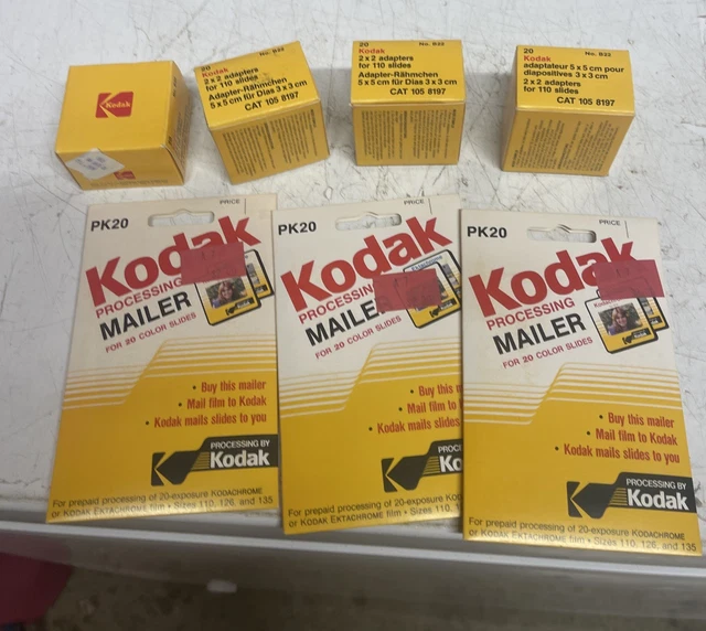 EASTMAN KODAK NO. B22 20 2x2 Adapters for 110 Slides Cat 105