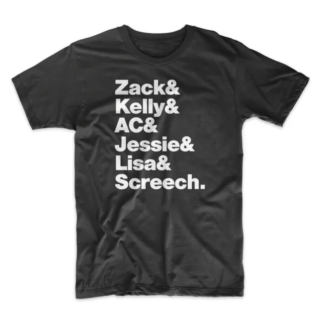 Saved By The Bell T-Shirt On Black, White, Red or Gray Soft Cotton. 90's TV Tee