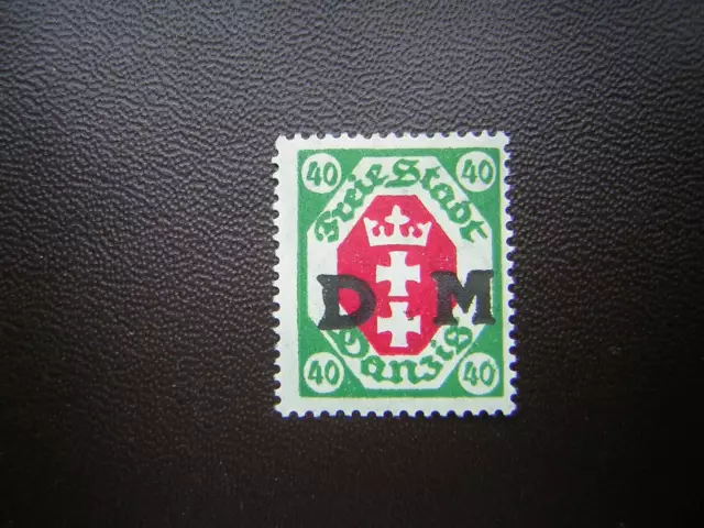 Briefmarke Freie Stadt Danzig 1923 40 Pfenig ungebraucht Originalgummi Falz