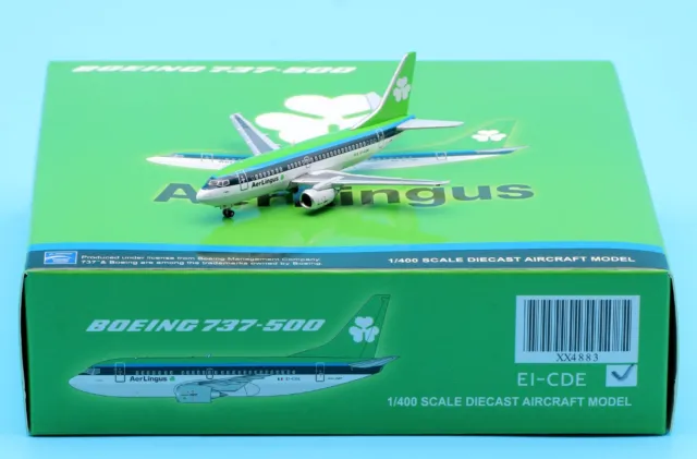 JC Wings 1:400 Aer Lingus Airlines Boeing B737-500 Diecast Aircraft Model EI-CDE