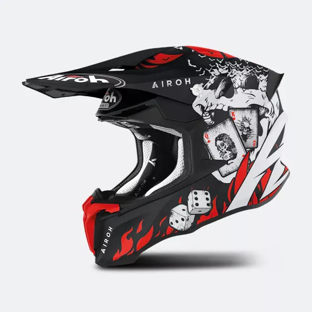 casco moto cross airoh twist 2.0 hell matt