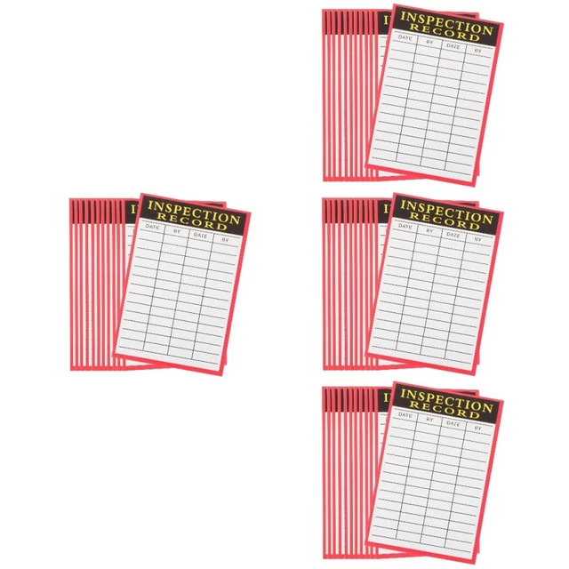SET OF 4 Check Record Card Safety Inspection Labels Ladder Tags £29.38 ...