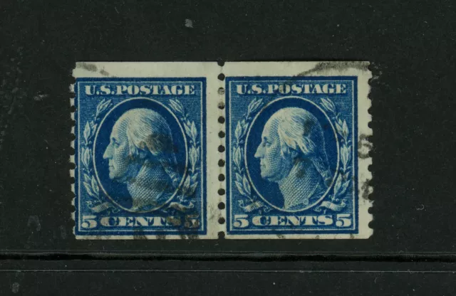 USA Scott # 447 Flat Plate Fine Used Pair 18.5 Wide x 22 High US Stamps Cat $375