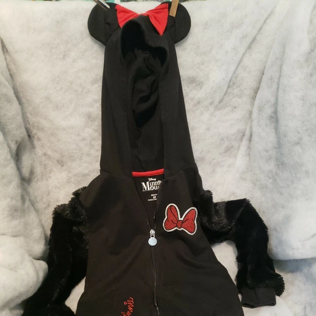 Mini Mouse 5t Toddler Hoodie Black Zip Front, Mouse Ears Disney