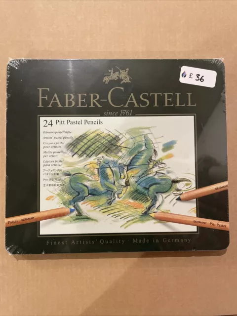 BRAND NEW Faber Castell Pitt Pastel Pencils Tin of 24