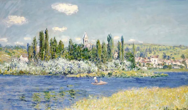 Claude Monet "Vetheuil" french impressionist summer shipping Green Artwork