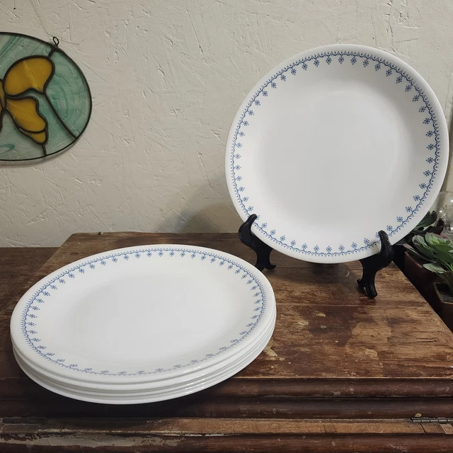 RETIRED CORNING CORELLE Dishes SNOWFLAKE BLUE Set of DINNER